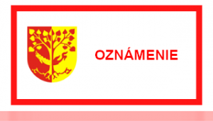 Oznámenie 1